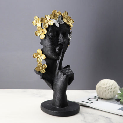 Creative Abstract Silence Is Gold Statue