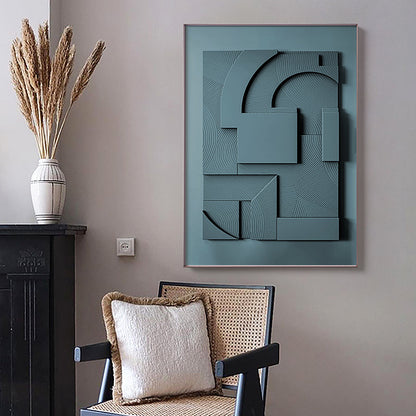 Three-dimensional Abstract Geometric Hanging Poster