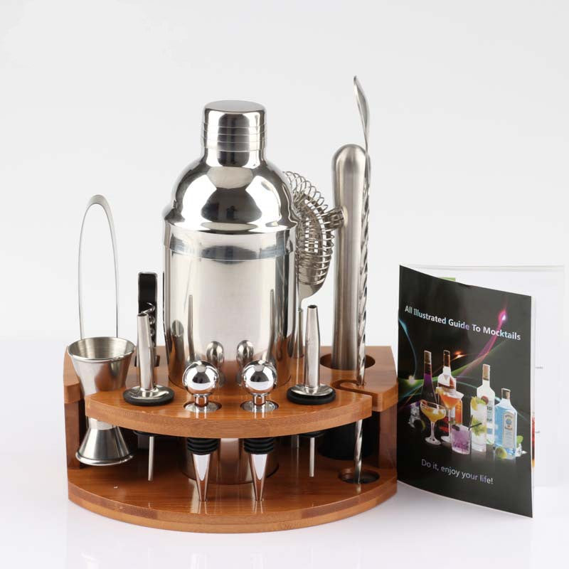 12-piece Cocktail Bartending Tool Set With Base